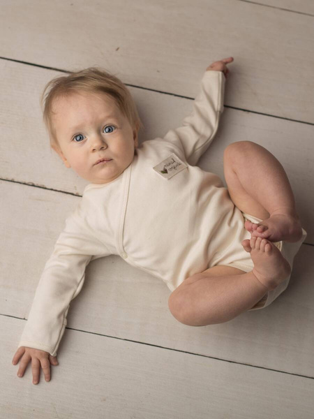 Nanaf Organic, BASIC, Body kimono z długim rękawem, naturalne
