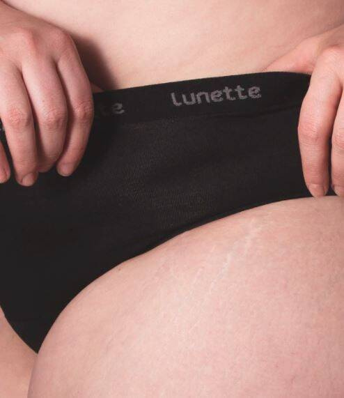 Majtki menstruacyjne, CZARNE, rozmiar XL, Lunette