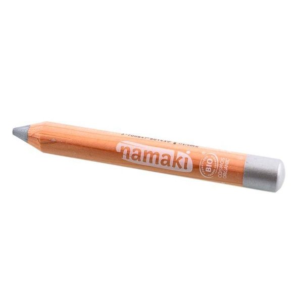 Kredka do malowania twarzy, SREBRNA, 2,1 g, COSMOS ORGANIC, Namaki