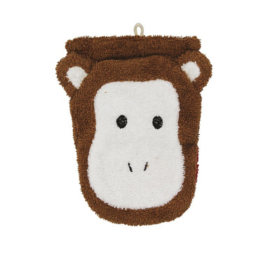 Myjka do kąpieli dla dzieci, rękawica kąpielowa, pacynka, MAŁA, Małpka Alex, bawełna organiczna, GOTS, Fürnis