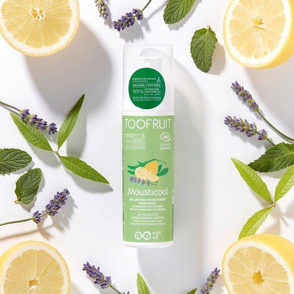 Balsam nawilżający dla dzieci z olejkami eterycznymi, CYTRYNĄ i KATALPĄ, redukuje ilość ukąszeń owadów, 100 ml, Toofruit