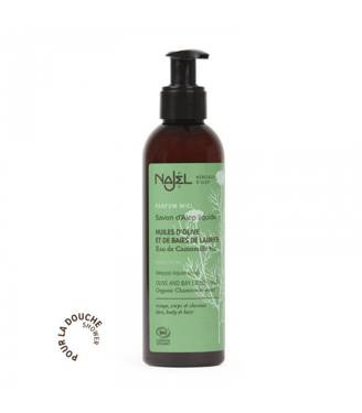 Mydło z Aleppo w płynie, z dodatkiem organicznej wody rumiankowej, certyfikowane, COSMOS ORGANIC, 200 ml, Najel