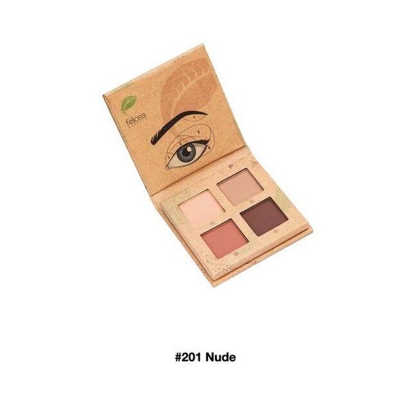 Paletka czterech naturalnych cieni do powiek, Nude, 3,2 g, Felicea