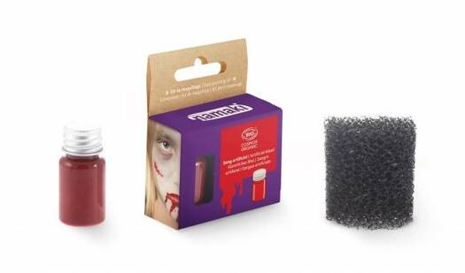 Sztuczna krew, zestaw do makijażu z gąbką na Halloween, COSMOS ORGANIC, 9 ml, Namaki