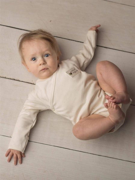 Nanaf Organic, BASIC, Body kimono z długim rękawem, naturalne