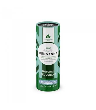 Naturalny dezodorant na bazie sody, MINT, (sztyft kartonowy), 40 g, BEN&ANNA
