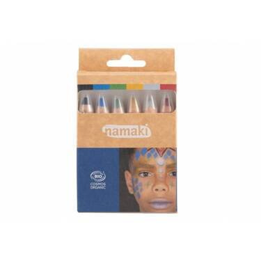 Zestaw kredek do malowania twarzy dla dzieci, MIĘDZYGALAKTYCZNE ŚWIATY, 6x2,1 g, COSMOS ORGANIC, Namaki