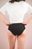 Majtki menstruacyjne ClariUnderwear, bawełna organiczna, czarne, LIGHT FLOW, rozmiar S, Claripharm