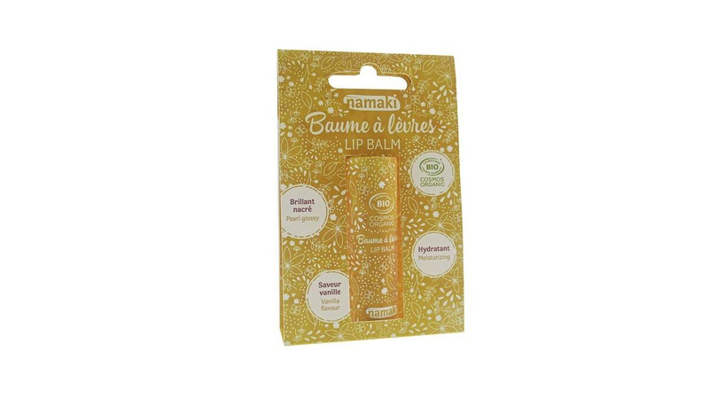 Naturalny, odżywczy, lśniący balsam do ust, waniliowy, idealny do zabawy, 3,5 g, Namaki