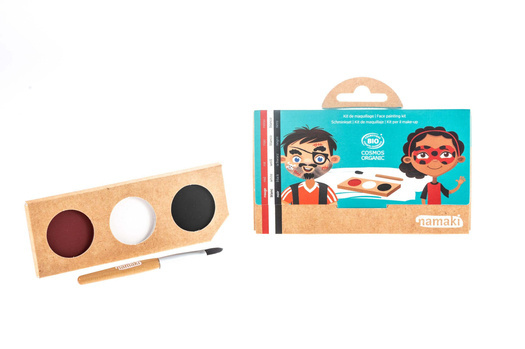 Farby do malowania twarzy PIRAT i BIEDRONKA, Zestaw do makijażu dla dzieci, 3x2,5 g, Namaki