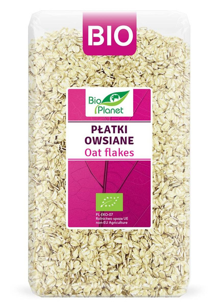 Płatki owsiane BIO 600g, BIO PLANET