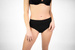 Majtki Menstruacyjne SPORT, chłonność REGULAR, XXL - 108 - 112 cm, BLACK, Soft Moon