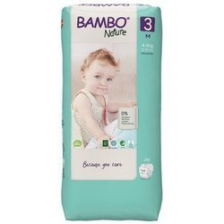 Bambo Nature, Pieluchy jednorazowe, 3, 4-8 kg, 52 szt.