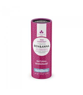Naturalny dezodorant na bazie sody, PINK GRAPEFRUIT, (sztyft kartonowy), 40 g, BEN&ANNA