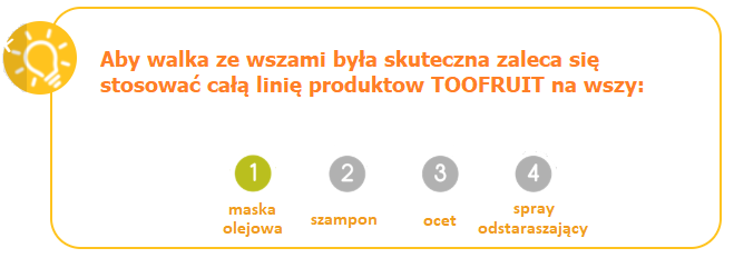 Maska z naturalnymi olejkami na wszy, dla dzieci, tłumi, unieruchamia i ułatwia wyczesywanie, 125ml, Toofruit