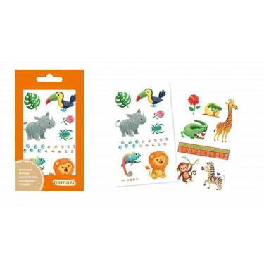 Tatuaże dla dzieci Tattooki - bezpieczne, kolorowe, zmywalne, DZIKA PRZYRODA, Namaki