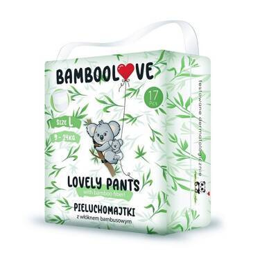 Pieluchomajtki jednorazowe LOVELY PANTS, rozm. L (9-14 kg), 17 szt., BambooLove