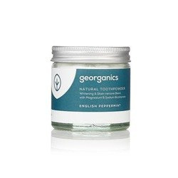 Georganics, Proszek do czyszczenia zębów, English Peppermint, 60 ml