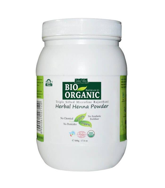 Proszek z BIO ziół i BIO henny, w 100% naturalny, CERTYFIKOWANY - EcoCert, 500 g, Indus Valley