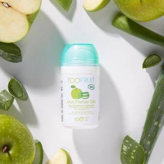 Dezodorant w kulce dla dzieci, JABŁKO I ALOES, od 5 roku życia, 50ml, Toofruit