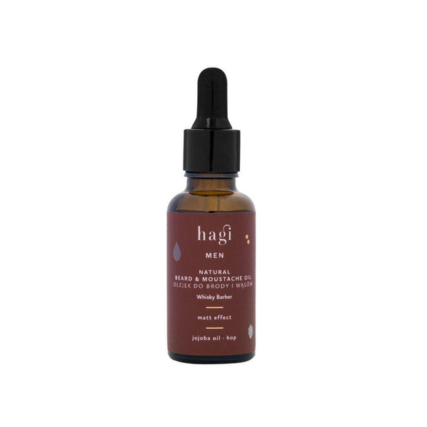 Hagi, Whisky Barber, Naturalny Olejek do brody i wąsów, 30ml