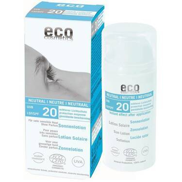 Emulsja na słońce SPF 20 NEUTRAL - bez substancji zapachowych, ECOCERT, 100 ml, Eco Cosmetics