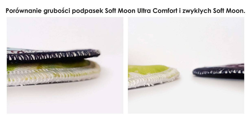Podpaska wielorazowa Ultra Comfort, REGULAR, z bawełną, CZARNA, Soft Moon