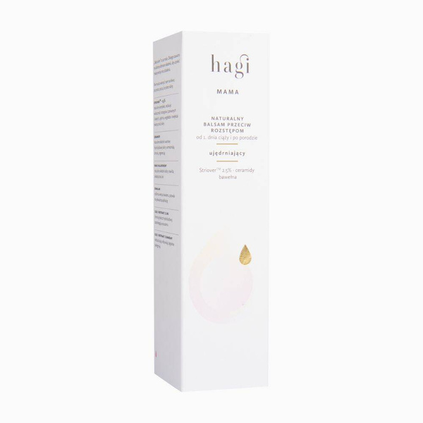 Hagi, MAMA, Naturalny balsam przeciw rozstępom dla kobiet od 1 dnia ciąży, 200 ml