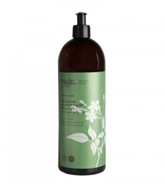 Żel pod prysznic do mycia twarzy i ciała, z mydłem z Aleppo, jaśminowy, certyfikowany Cosmos Natural, 1L, Najel