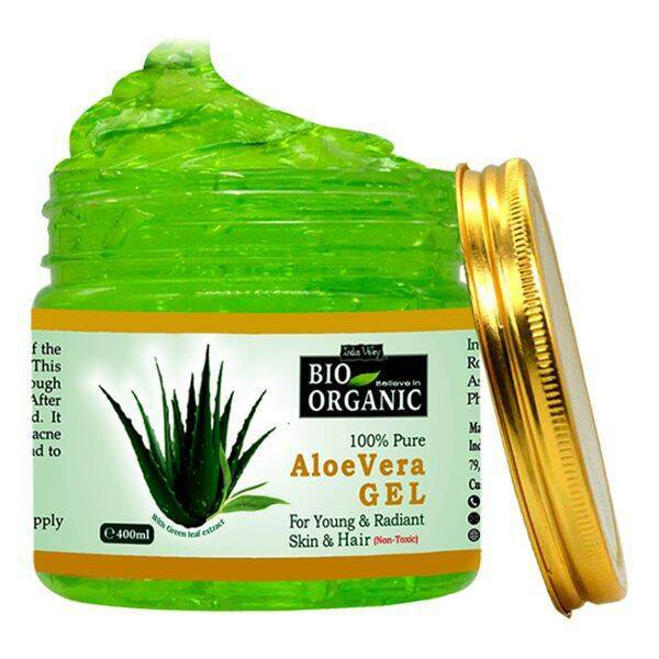 Żel aloesowy do skóry i włosów, Bio Organic, 400 ml, Indus Valley