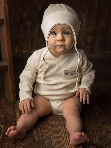Nanaf Organic, BASIC, Body kimono z długim rękawem, naturalne