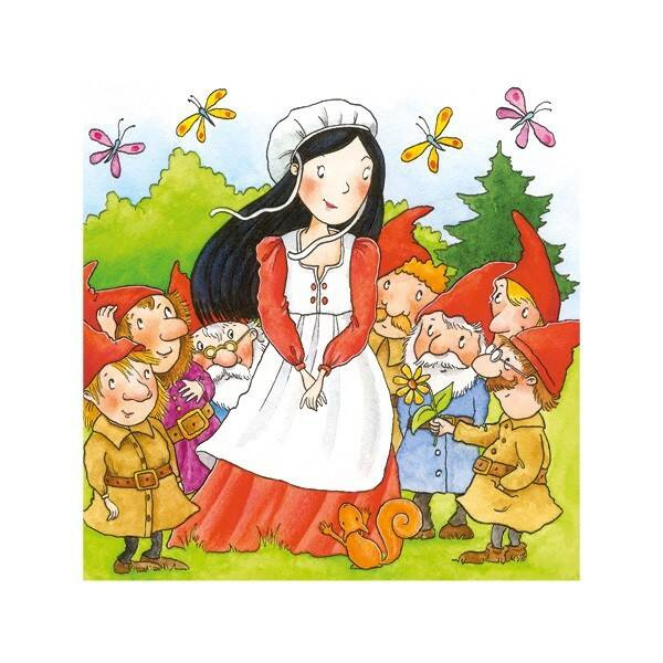 Układanka drewniana, sześcienne klocki, Baśnie, 6 obrazków, Goki