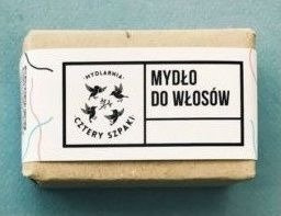 Cztery Szpaki, Mydło do włosów z olejem rycynowym bez sznurka, 110g