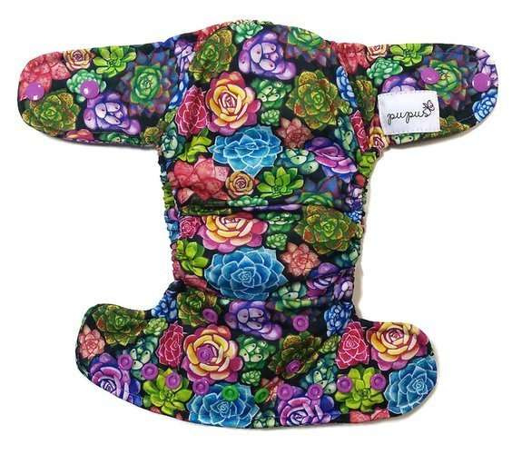 Pupus, Pieluszka AIO (all in one) Mini OS 5-11kg - Sukulenty