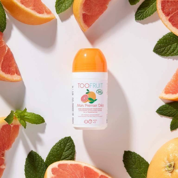 Dezodorant w kulce dla dzieci, GREJPFRUT I MIĘTA, od 5 roku życia, 50ml, Toofruit