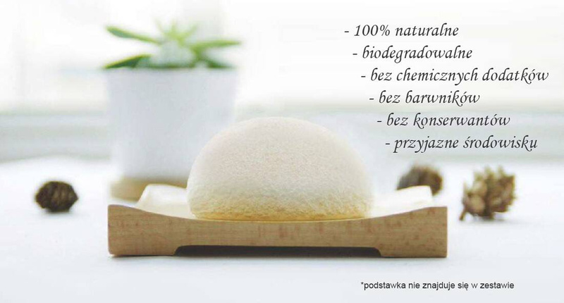 Gąbka Konjac do twarzy, z Kolagenem, aż 6,3 - 8 cm średnicy, Bebevisa