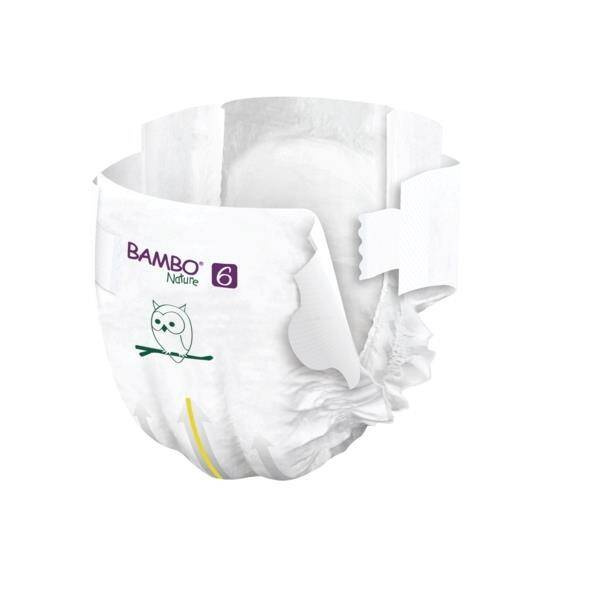 Pieluszki ekologiczne jednorazowe (6) XL, 16+ kg, 20 szt., Bambo Nature