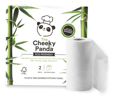 Bambusowe ręczniki kuchenne, 2 rolki, The Cheeky Panda.