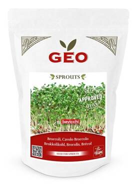 Brokuły - nasiona na kiełki GEO, certyfikowane, DUŻE OPAKOWANIE, 300g, Bavicchi (VCB0508)