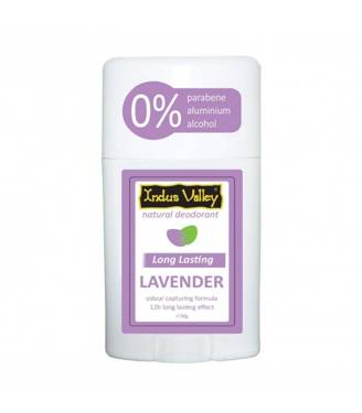 Dezodorant w sztyfcie LAWENDOWY, z naturalnymi składnikami, do 12h świeżości, 50 g, Indus Valley