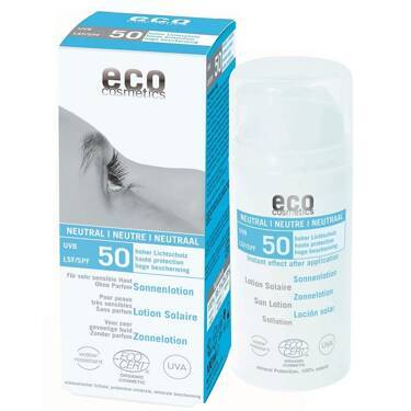Emulsja na słońce SPF 50 NEUTRAL - bez substancji zapachowych, ECOCERT, 100 ml, Eco Cosmetics