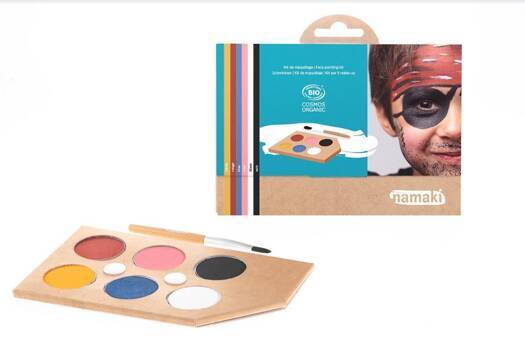 Farby do malowania twarzy TĘCZA, Zestaw do makijażu dla dzieci, 6x2,5 g, COSMEBIO, Namaki