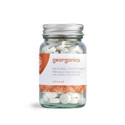 Georganics, Naturalne tabletki do mycia zębów, Orange, 120 tabletek