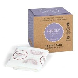 Ginger Organic, Podpaski na Dzień ze Skrzydełkami, 10 sztuk