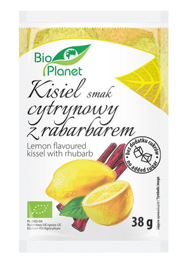 Kisiel o smaku cytrynowym z rabarbarem, Bio, 38g, Bio Planet