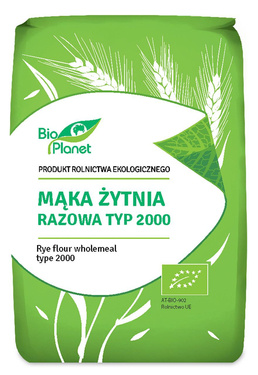 Mąka żytnia razowa, TYP 2000, BIO, 1 kg, BIO PLANET