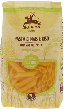 Makaron kukurydziano-ryżowy bezglutenowy BIO, penne, 250 g, Alce Nero