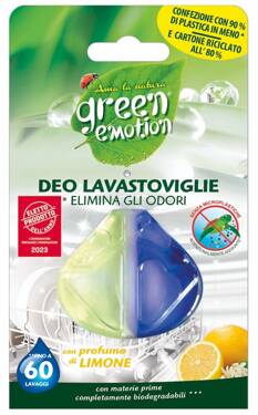 Odświeżacz do zmywarek, CYTRYNA, 60 cykli zmywania, ekologiczny, 4ml, Green Emotion