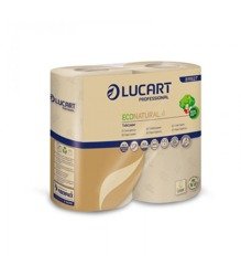Papier toaletowy Econatural 4, 100% celuloza, 4 rolki, 400 listków na rolce, Lucart Professional