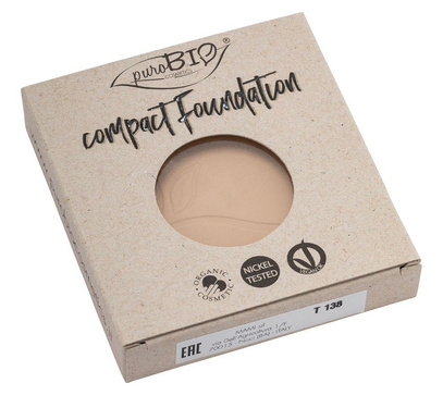 Puder Compact Foundation 02, podkład w pudrze, WKŁAD WYMIENNY, 9g, PuroBIO